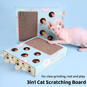 Multifunctional Interactive Cat Toys Corrugated Scratch Board for Cats