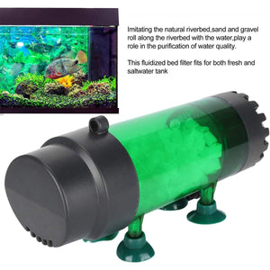 Internal Fish Tank Fluidized Bed Filter Oxygen Supply Bio Sponge Filters with Suction Cup