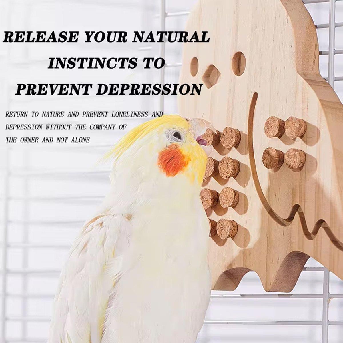 Parrot Toy Nibbling Relief Anti-Depression Puzzle Supplies for Bird Chewing Fun