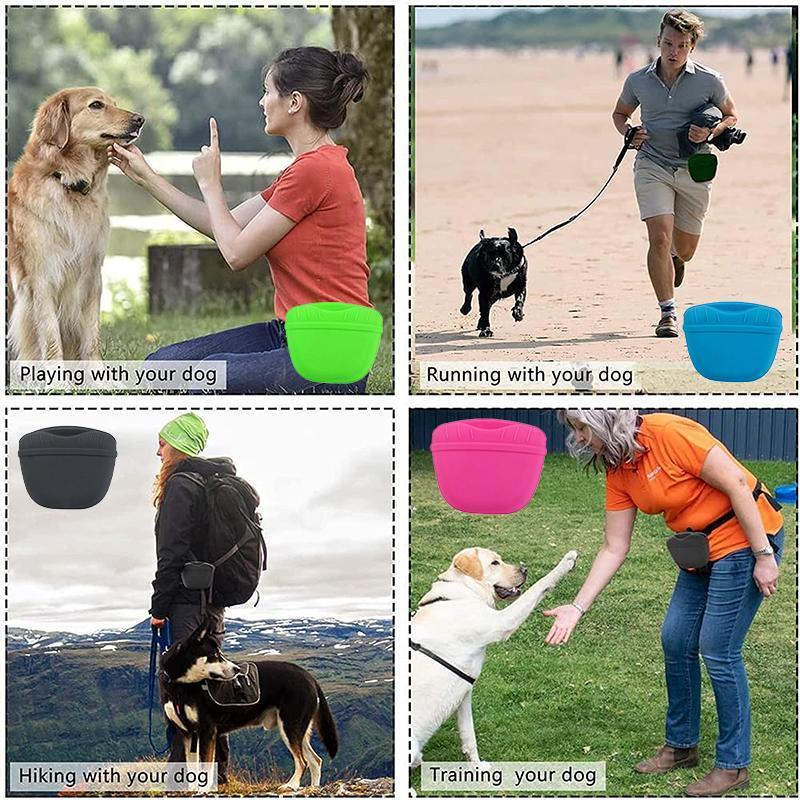 Dog Training Treat Pouch with Clip: Pet Training Waist Feed Bag