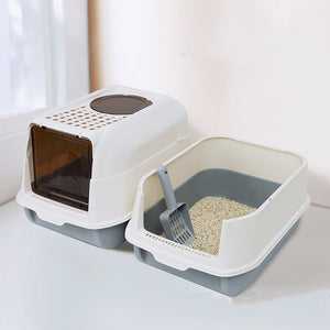 Large Detachable Enclosed Cat Litter Box