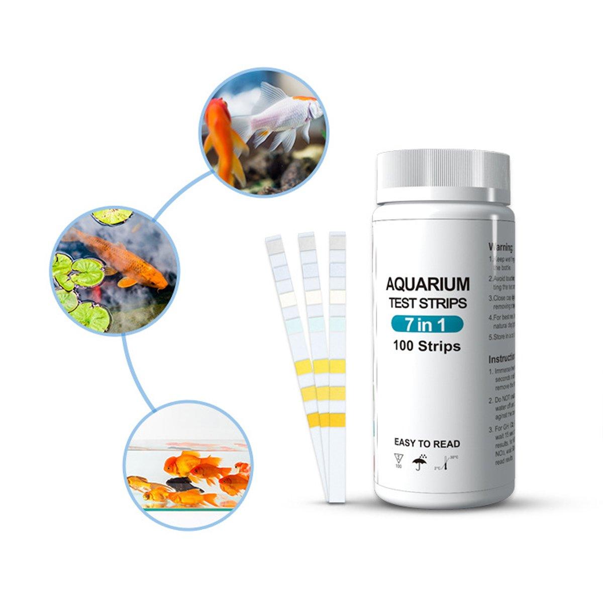 100pcs Comprehensive Aquarium Care with 7-in-1 Test Strips