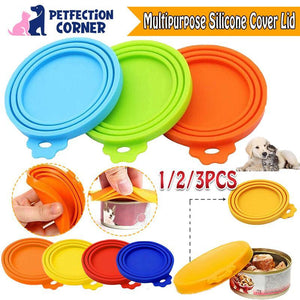 Silicone Pet Food Can Lid - Reusable Dog/Cat Tin Storage Cap