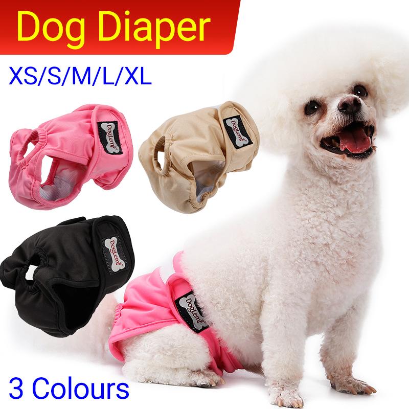 Female Dog Puppy Nappy Diapers Wrap Band Sanitary Pants Underpants XS-XL