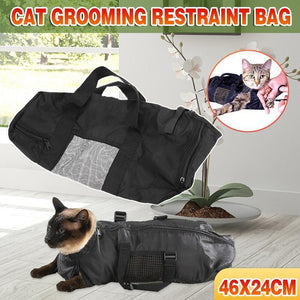 Cat Grooming Restraint Bag Pet Bath Wash Bags Black