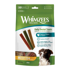 WHIMZEES STIX M VALUE BAG 14'S