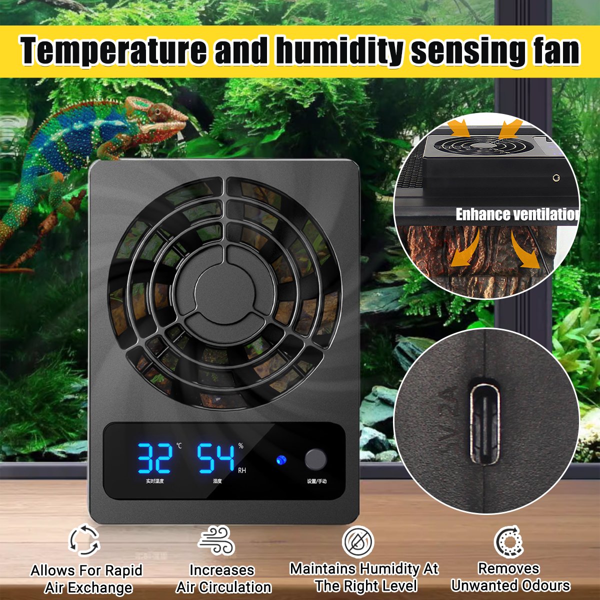 Ventilation Fans For Reptile Enclosure Temperature Controlled Fan