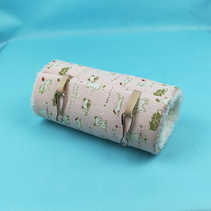 Pet Tunnel Hammock Linen Plush Cotton Cage Hanging Guinea Pig Hamster Warm Sleep