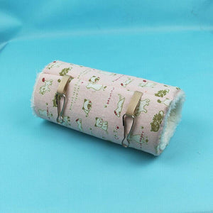 Pet Tunnel Hammock Linen Plush Cotton Cage Hanging Guinea Pig Hamster Warm Sleep