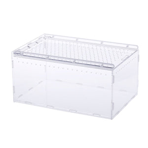 Clear Slide Lid Pet Box Reptile Breeding Habitat Reptile Tank