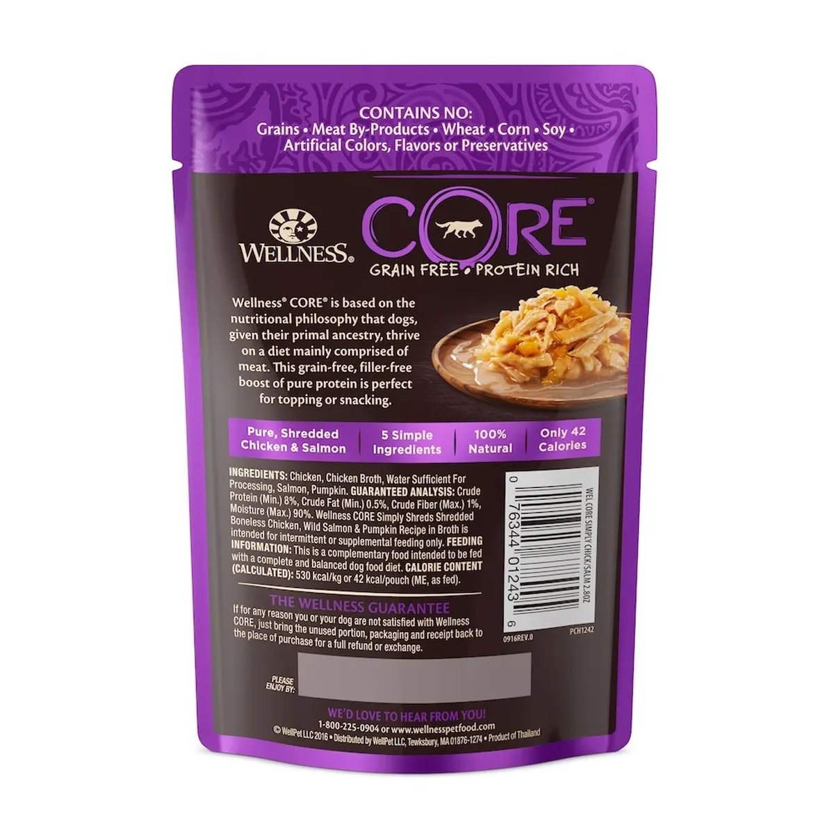 Wellness Core Simply Shreds Chicken & Salmon - Nutritious Dog Food