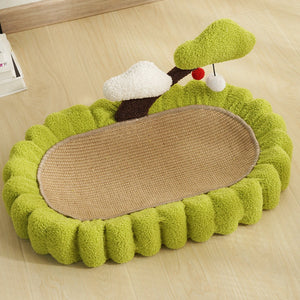 Durable Cat Scratching Bowl Mat Scratch Post Tree Cat Toy