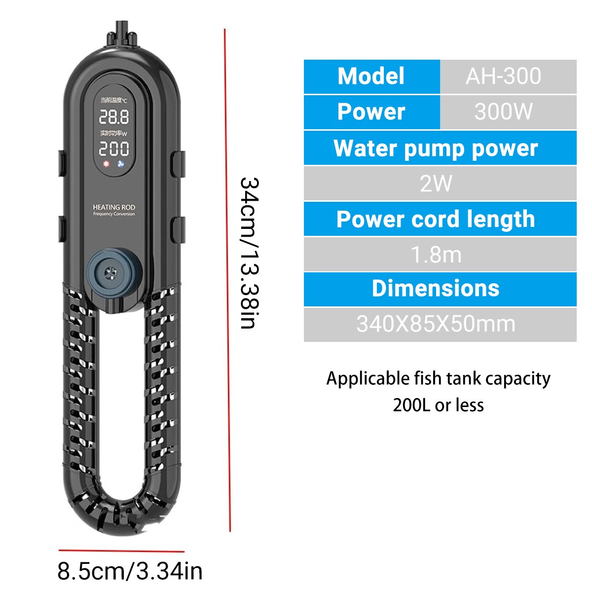 Fish Tank Heating Rod Automatic Constant Temperature Aquarium Heating Rod Power-saving Explosion-proof Heater