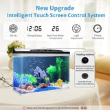 Advanced Smart Fish Tank with Self-Cleaning & LED Lights