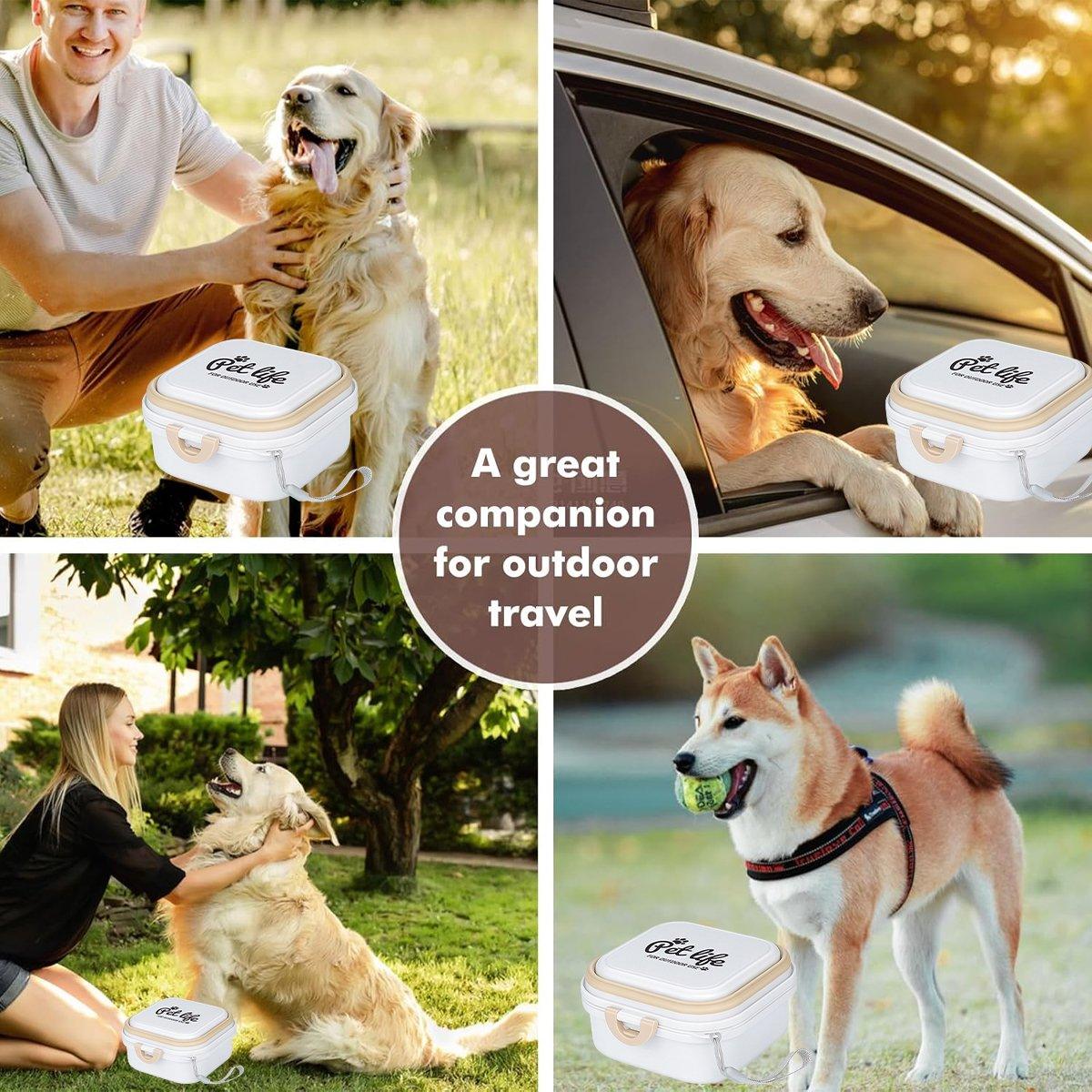 2-in-1 Collapsible Pet Food and Water Bowl Portable & Durable Design