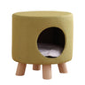 Wooden Cat Stool House Bench Pet Furniture Comfortable Cat Bed for Rest and Play