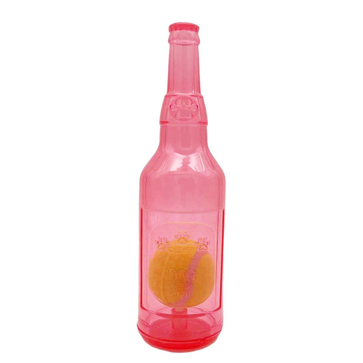 Durable Pet Teething Resistant Tennis Ball Wine Bottle Chew Toy for Dogs Play