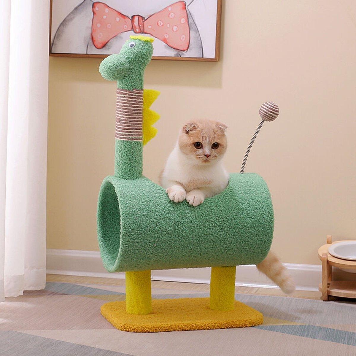 Durable Sisal Cat Climbing Frame Duck & Dinosaur Shapes