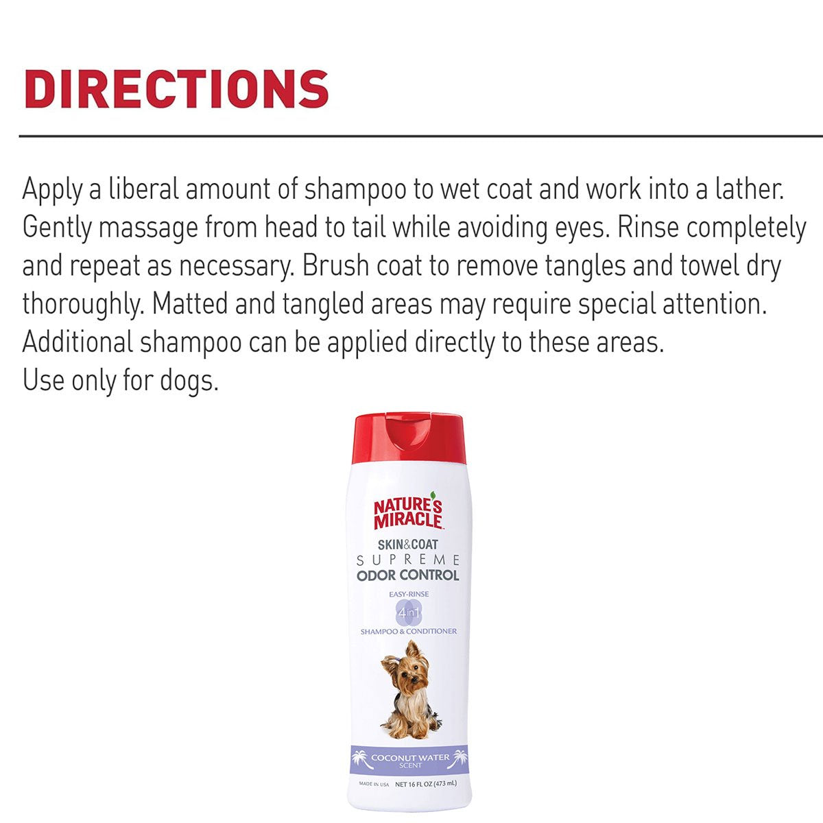 Nature’s Miracle Skin & Coat Care Shampoo and Conditioner for Dogs 473ml