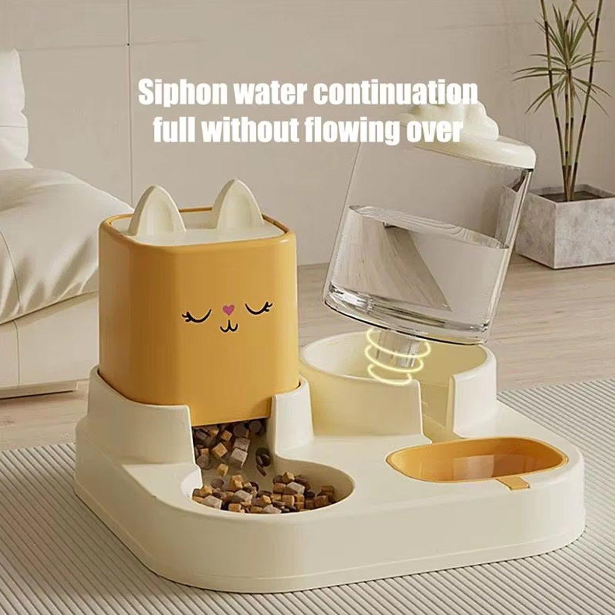 Pet Cartoon Feeding Bowl Universal Water Feeder Cat Dog Food Dish Durable Stand