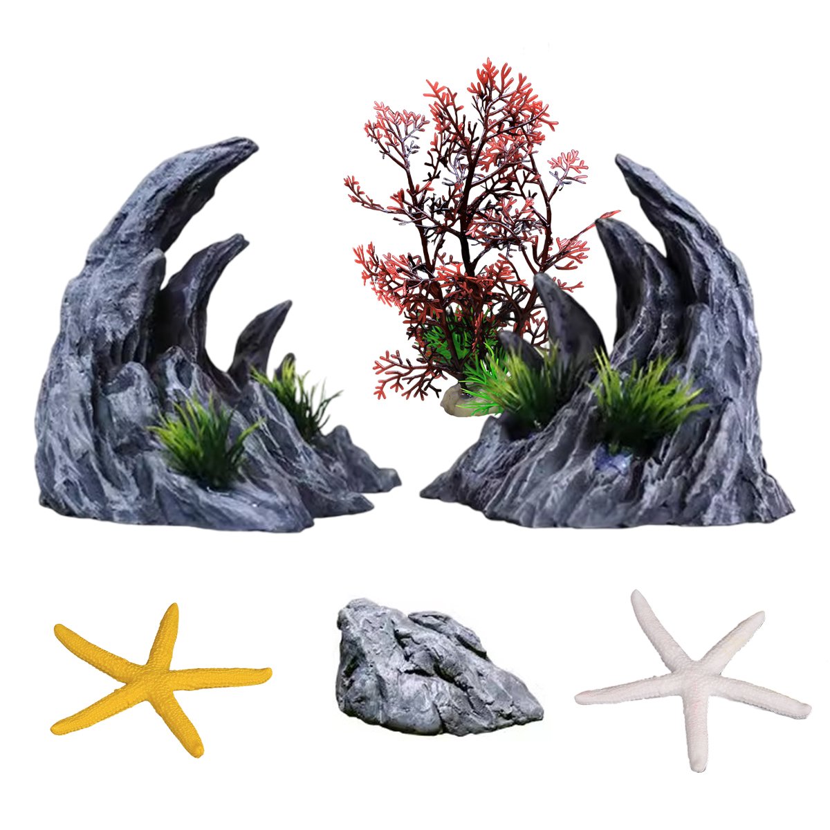 Aquarium Resin Dragon Stone Rock - Decorative Ornaments for Fish Tank