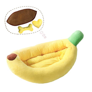 Cute Banana Shape Pet Bed Winter Warm Dog Cat Kennel