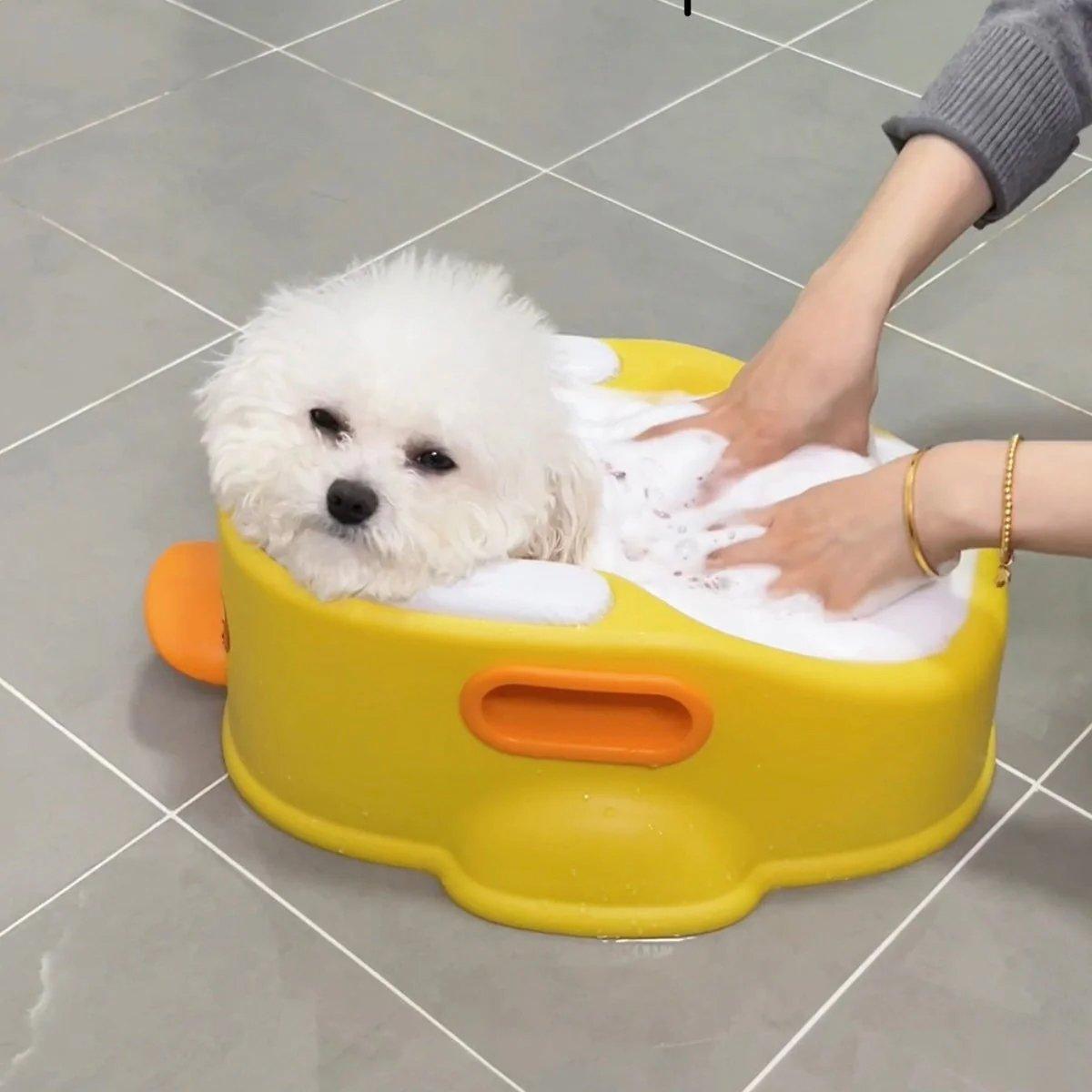 Cat Dog Bath Tub Pet Grooming Basin Small Dog Washing Tub