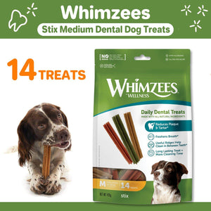 WHIMZEES STIX M VALUE BAG 14'S