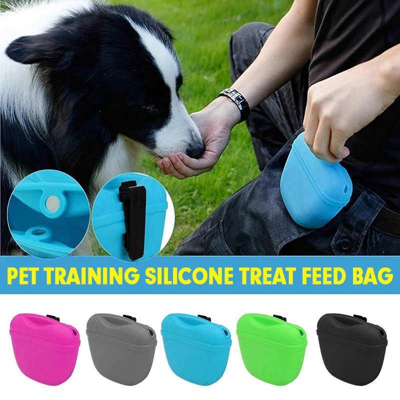 Dog Training Treat Pouch with Clip: Pet Training Waist Feed Bag