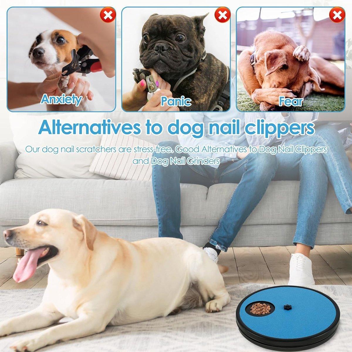 Rotating Dog Nail File Board with Snack Box for Stress-Free Grooming