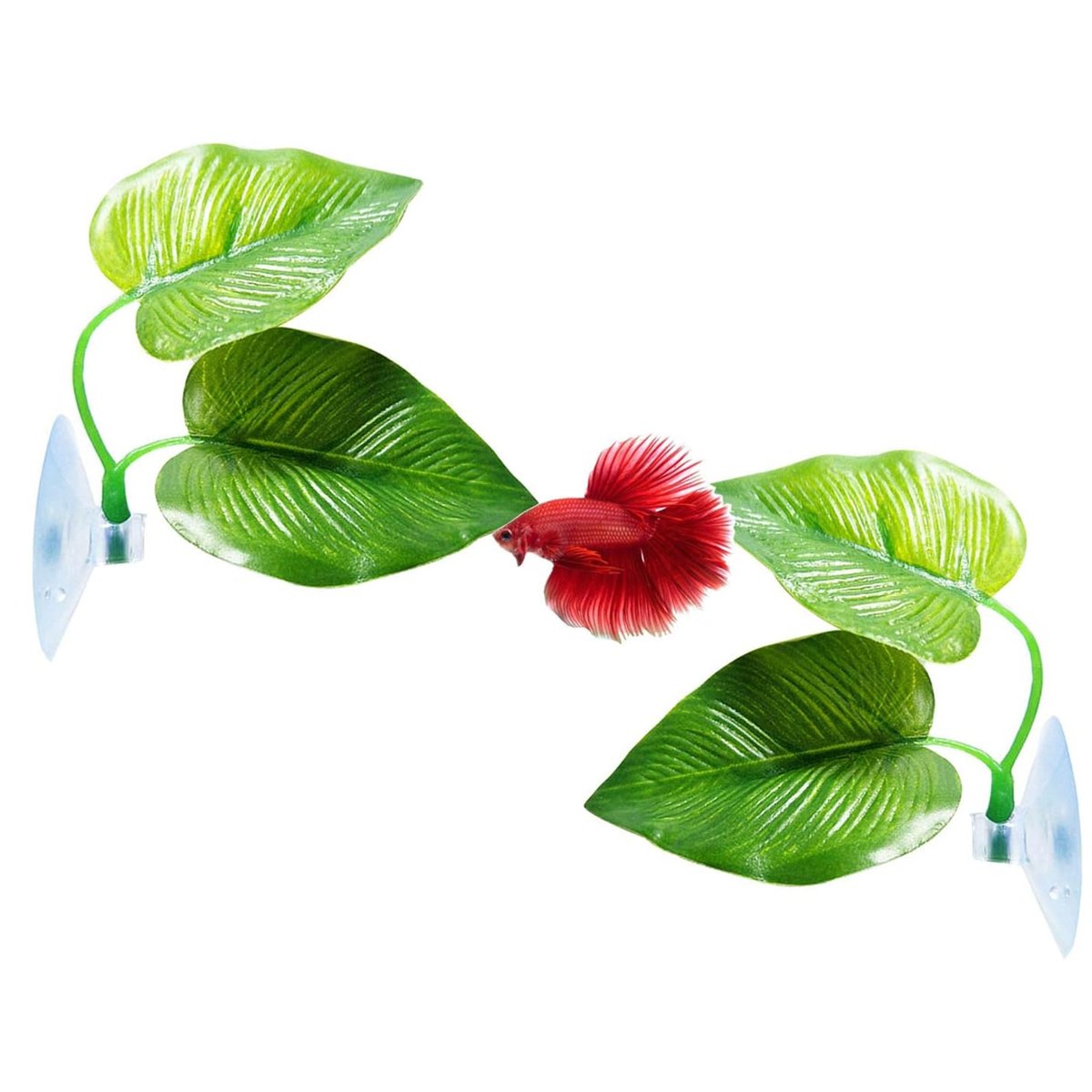 4pcs Artificial Betta Fish Leaves - Aquarium Decoration