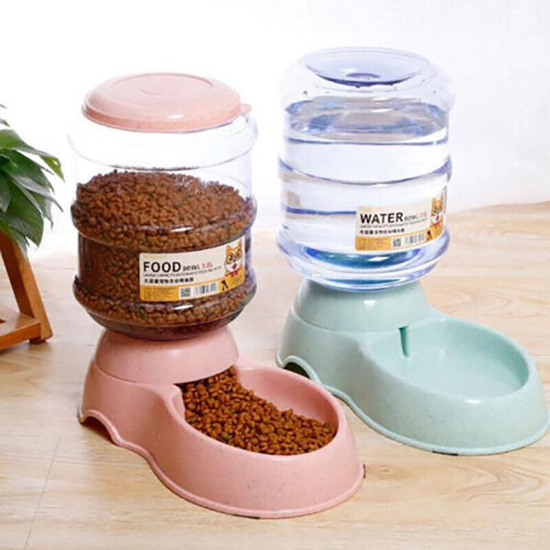 Automatic 3.8L Water Feeder Food Pet Dog Cat Puppy Dispenser Feeder Bowl Bottle