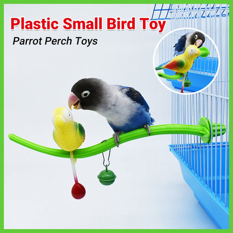 Colorful Plastic Bird Perch Toy Bird Cage Stand