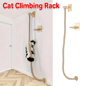 Solid Wood Cat Tree with Platforms & Ladder