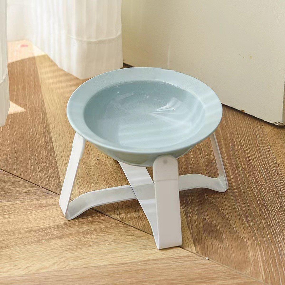 Elevated Ceramic Cat Bowl Anti-Slip Stand & Ergonomic Design for Cats