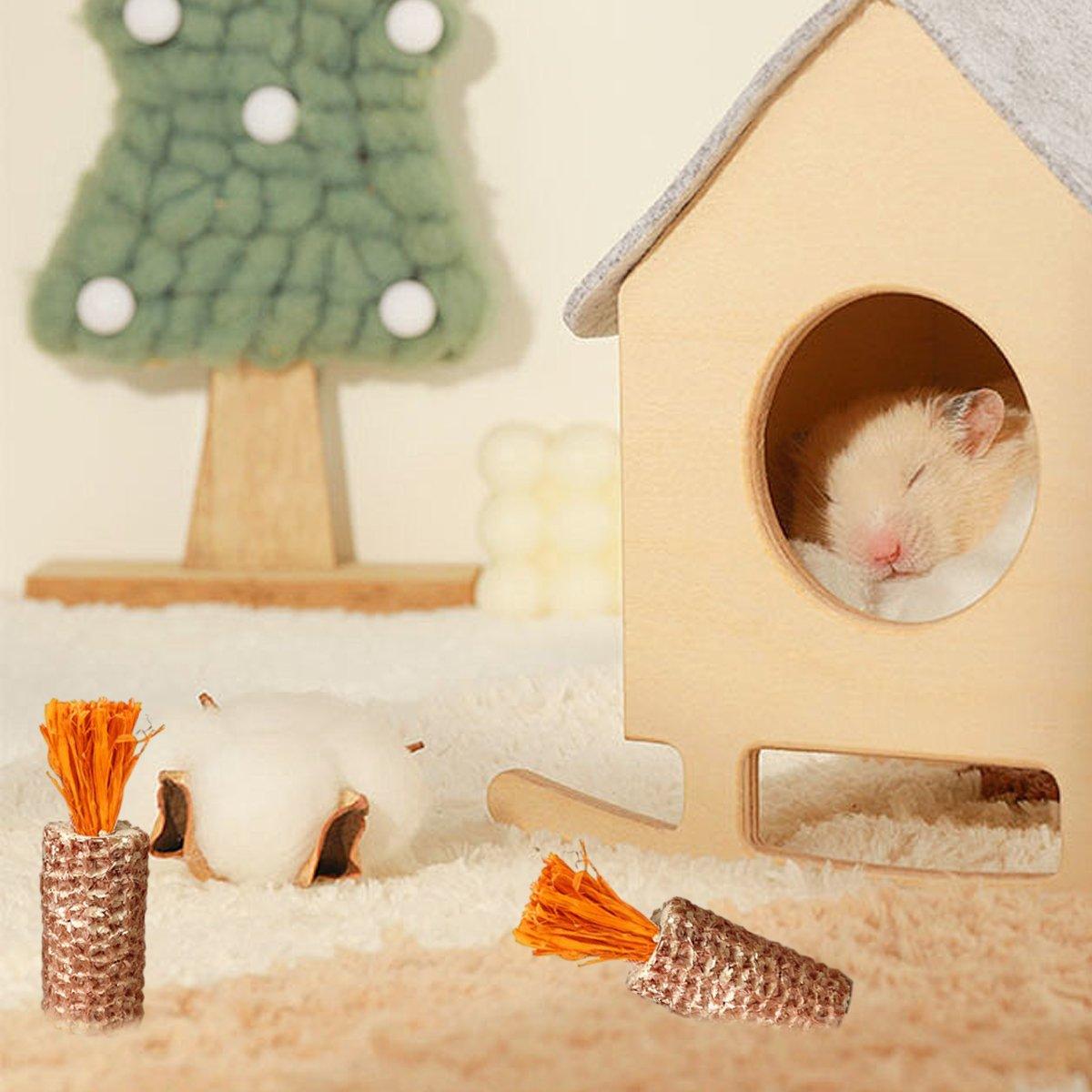 10pcs Colorful Chew-Friendly Hamster Toys for Dental Health