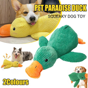 Plush Squeaky Duck Dog Toy for Anxiety Relief and Playtime Fun