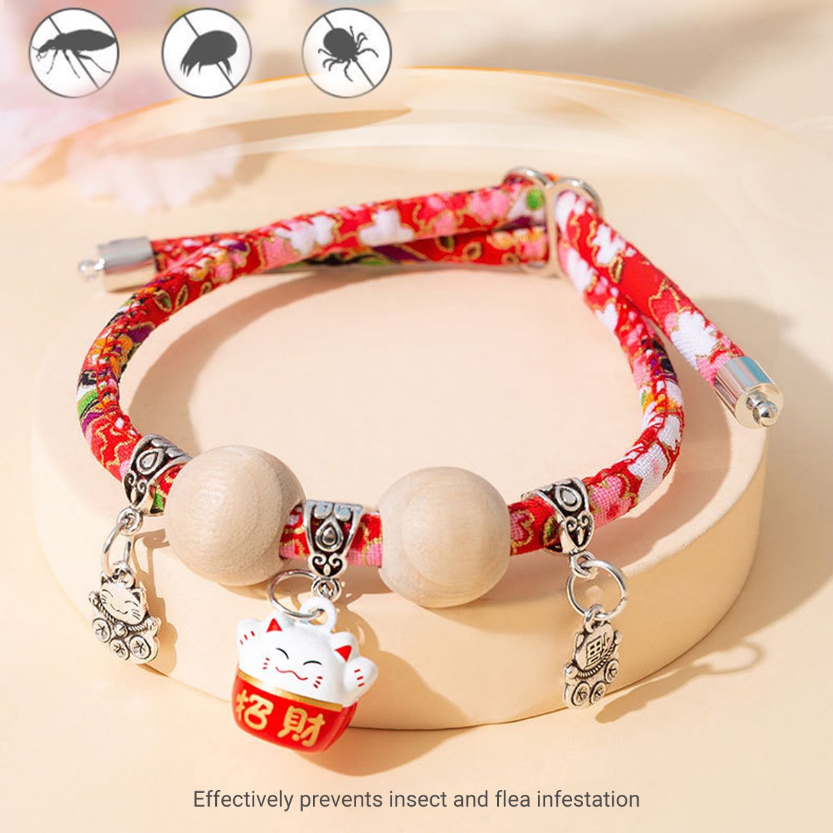 Pet Bell Necklace Designer Cat Anti-flea Collar Dog Insect Repellent