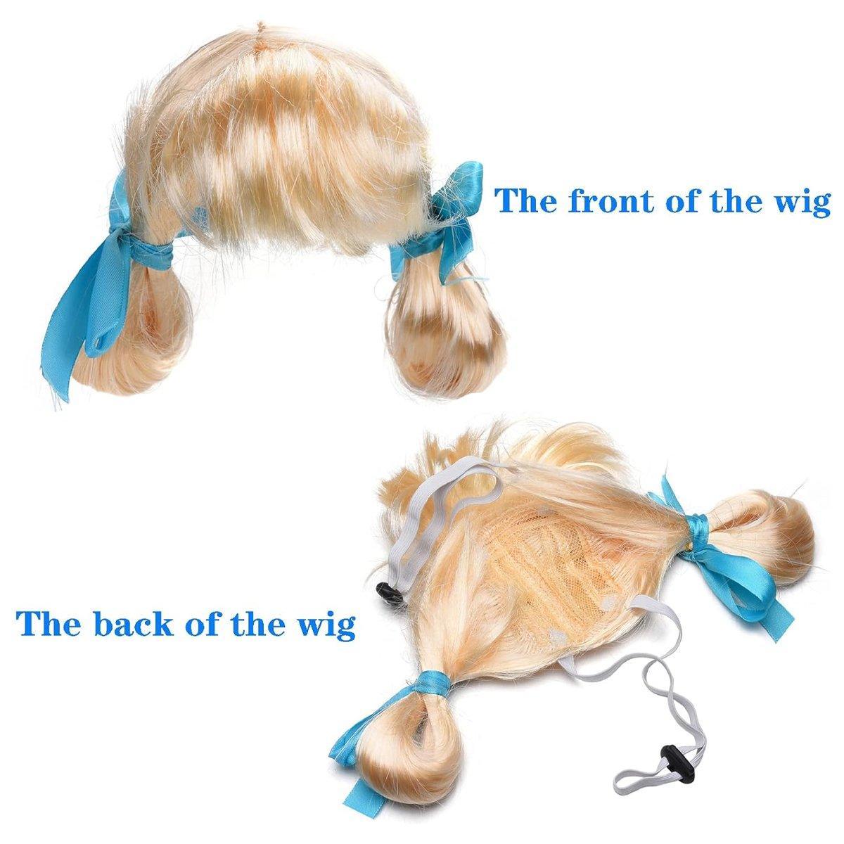 Stylish  Funny Pet Wig With Bangs Fun and Comfortable