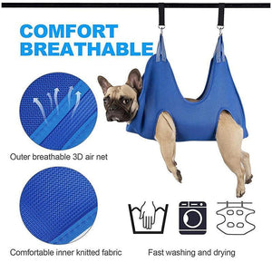 Pet Grooming Hammock Bag for Cats & Dogs Bath Trim & Nail Restraint