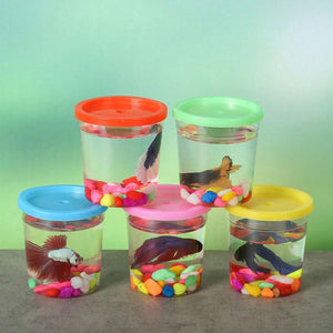 Mini Hand-held Padded Betta Cup Batch Jellyfish Cup Plastic Small Fish Tank