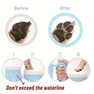 Portable Pet Foot Washing Cup 360° Silicone Paw Cleaner for Cats & Dogs