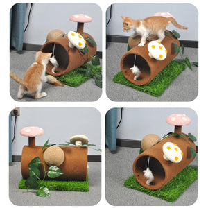 Multifunctional Sisal Cat Scratching Board Tunnel for Play and Rest