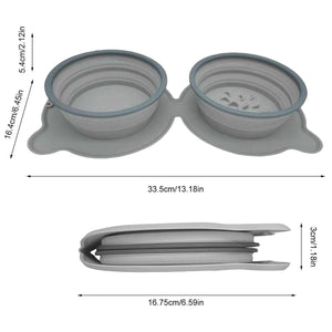 Foldable Silicone Pet Feeding Bowl Lightweight & Portable 5 Colors