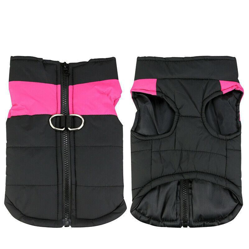 Warm Waterproof Large Dog Jacket - Padded Winter Coat for Pet Windbreaker Vest