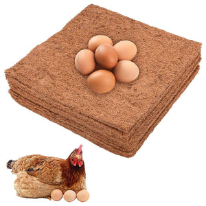 10pcs Chicken Nest Box Liners Coconut Fibre 11.8x11.8 Inches