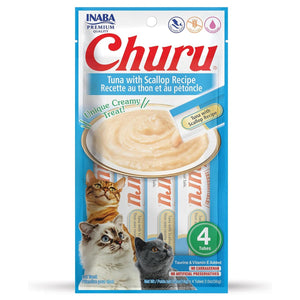 INABA Churu Tuna With Scallop Recipe Cat Treat 14g*4