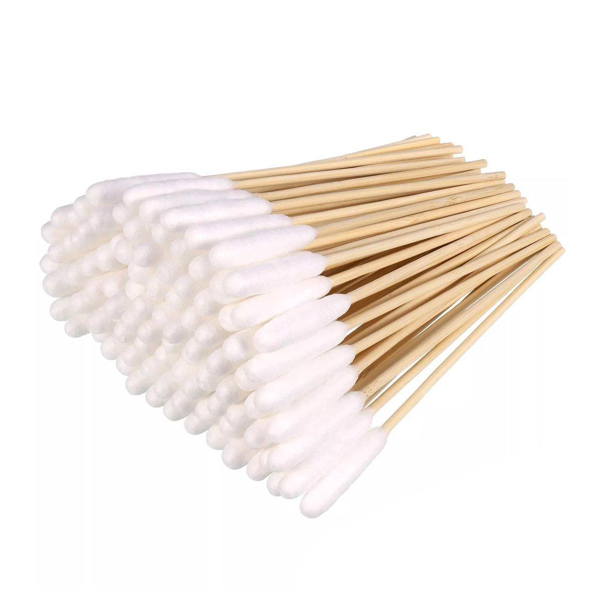 6 Inch Long Cotton Swabs of Medium and Large Pets Ears Cleaning