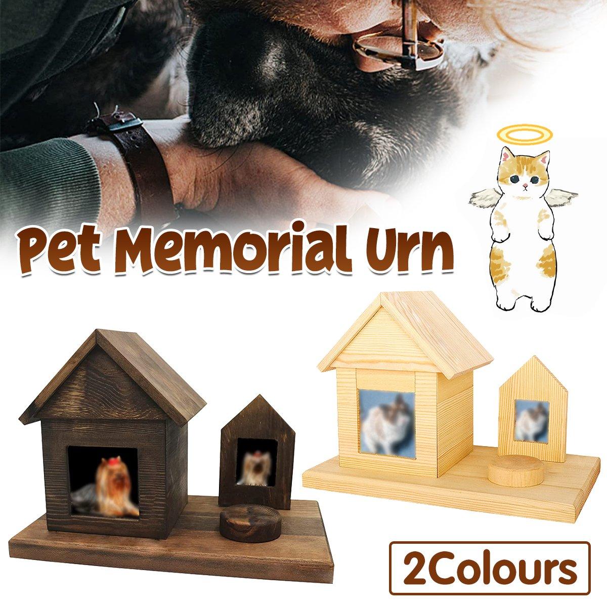 Pet House Urns Dog Cat Ashes Urn with Photo Frame