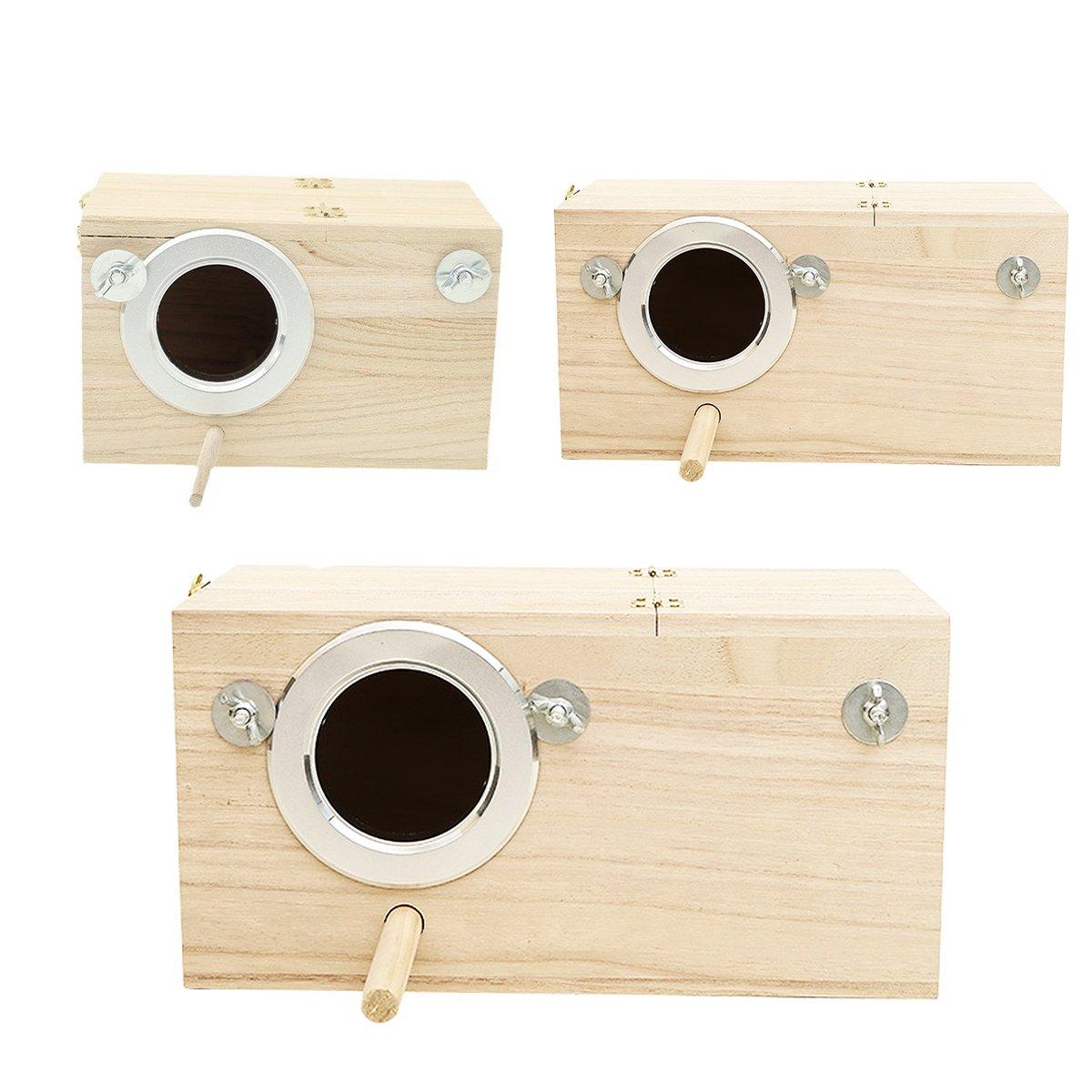 Wooden Bird Breeding Nest Box Bird House